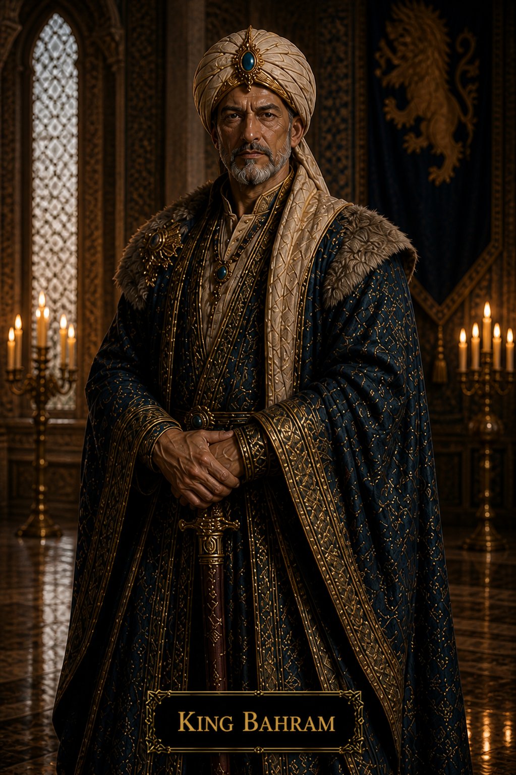 Placeholder illustration of King Bahram